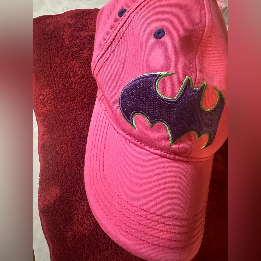 Pink Cap with Batman Logo